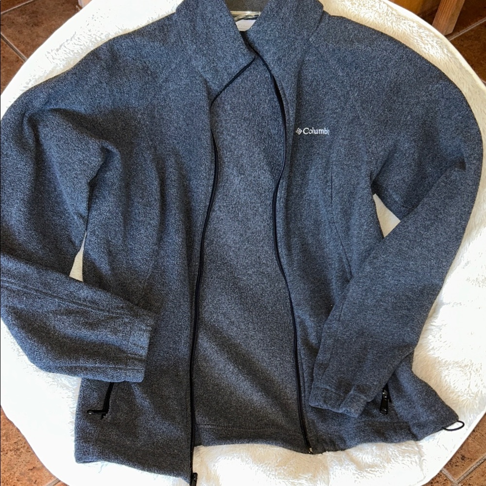 Columbia Charcoal Heather Fleece Full-Zip Jacket